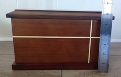 AspenStudio Handcrafted Walnut Cross Wooden Urn for Cremation Human Ashes