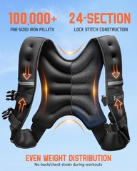Renoj Weighted Vest for Women Men: Available in 6lb/8lb/10lb/11lb/12lb/14lb/1…