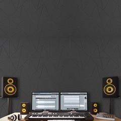 18 Pack Acoustic Wall Panels 11.8″ x 11.8″ Self-Adhesive Soundproof Panels Black