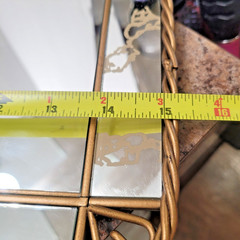 Vintage Mirror Vanity or Wall Tray Gold Tone Hearts Metal Vertical or Horizontal