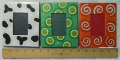 Three 4.75″ x 5.75″ Paper Board Easel Back Frames from Thailand – Tags Attached!