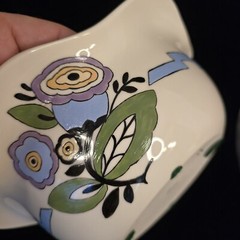 Lennox Belleek Antique bowl Hand Painted Roses Floral Motif 1937 signed