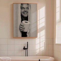 Shining Movie Toilet Scene Print, Funny Bathroom Wall Art