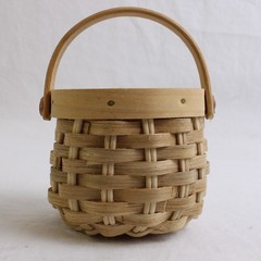 Handmade Solid Beige Color Mini/Small Oval Woven Baskets 2.25″ x 3.25″ x 3.25″