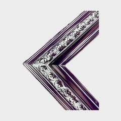 8 x 10In stock – wood picture frame with compo ornate trims Distressed PURPLE