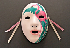 VTG. 1981 Vandor Ceramic Flamingo Face Mask Japan Hand Painted Pelzman Design