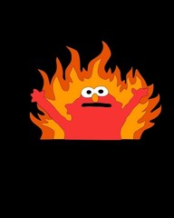 Burning Elmo Meme Custom Made Vinyl Sticker Decal 5×3.75 Inches!