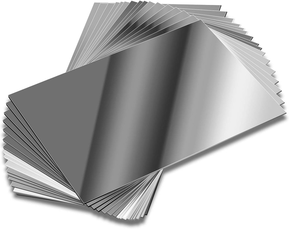 12 Pack Flexible Mirror Sheets Self Adhesive Plastic Mirror Tiles | 4 X 6 Inch M