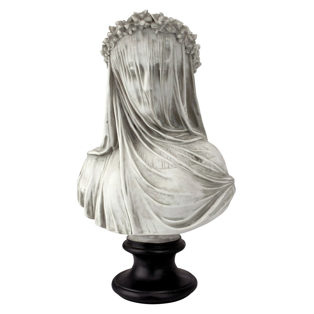 Design Toscano Veiled Maiden Indoor Bust Statue, 9 Inch Wide, 14 Inch Tall, …
