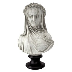 Design Toscano Veiled Maiden Indoor Bust Statue, 9 Inch Wide, 14 Inch Tall, …