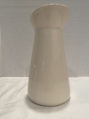 Elegant Expressions by Hosley White Glazed Decorative Ceramic Pitcher Vase 10″