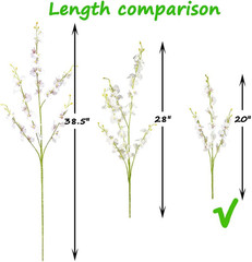 Silk Flowers in Bulk Wholesale Artificial Orchids, 10 Pcs (Each 20”), for Weddin