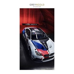BMW M6 GT3 Sports Car Poster Wall Art Print pick size A4/A3/A2/90x60cm
