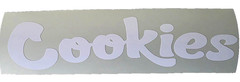 Cookies Vinyl Decal Sticker Waterproof 3×8 Inches White Waterproof 1/17
