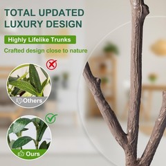 Olive Trees Artificial Indoor 6FT Tall Faux Olive Tree Natural Wood Trunk Lifeli