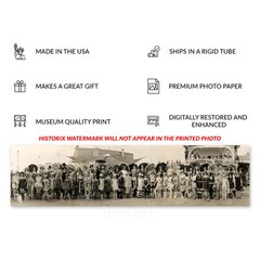 1922 Bathing Girl Revue at Galveston Texas Panoramic Photo Print Wall Art Poster