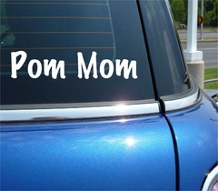 POM MOM POMERANIAN DOG PET FUNNY DECAL STICKER ART CAR WALL