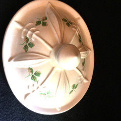 Candy Trinket Ceramic lidded dish hand decorated OVAL 1981 7.5″x6″x3″ PET RESCUE