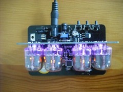 Nixie Tube clock with IN-12 Tube LED RGB Backlight Black PCB