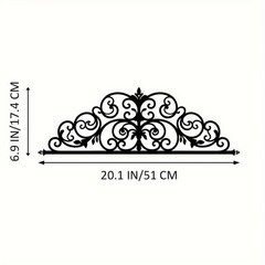 Art Deco Metal Have Indoor Decor 20‘’ Wall Hanging Floral Solid Pattern Statue