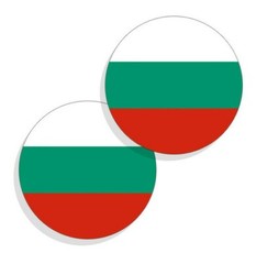 Bulgaria Flag Stickers Flag Decals Vinyl Indoor Outdoor Stickers Round 4 pack
