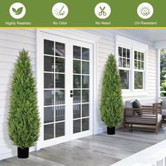 6FT Realistic Artificial Cedar Tree for Outdoor Home & Office Decor