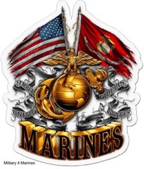 LARGE-SIZED CAR DECALS – U.S. MILITARY – 6 CHOICES
