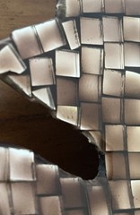 Mosaic Glass Tile Leaf Tray Brown Decorative Trinket Dish Accent Bowl 12″ Fall