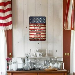 Patriotic Metal Tin Sign Vintage US Pledge of Allegiance Wall Art Decor Retro…