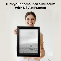US Art Frames 0.75″ Traditional Black Solid Poplar Wood Picture & Poster Frames