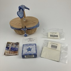 Longaberger Century Celebration Basket Set 2000 | /w Lid 8″ New Years (13498)