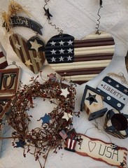 Metal/Wood Patriotic Old Glory Americana Flag Barn Star Wall Decor Gathering Lot