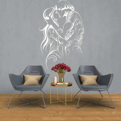 Love Couple Kiss Vinyl Wall Decal Couple Couple Adult Home Room Bedroom Sticker