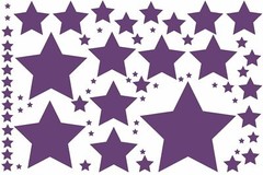 Rapid Vinyl 69 Random Various Sized Star Vinyl Decal Stickers Removable