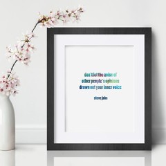 Steve Jobs Inspirational Wall Art Print Motivational Quote Poster Decor Gift him