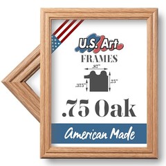 US ART Frames .75″ Natural Oak Solid Poplar Wood Picture Poster Frames S-A