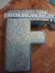 Galvanized Letter F, Hangable Or Sit On Shelf, See Pictures For Measurements