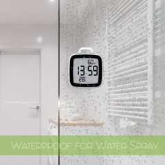 Baldr Waterproof Bath Timer Clock with Temperature and Humidity Touch Button