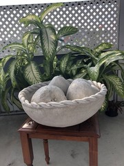 Vintage X-Large European Faux Fruit Bowl Decorative Italy 19″ Centerpiece