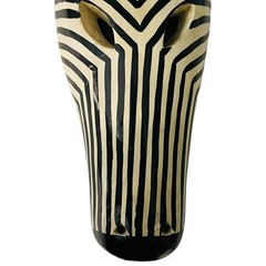 Zebra Mask Wall Decor Safari Tribal African Style Made Wooden 16″H