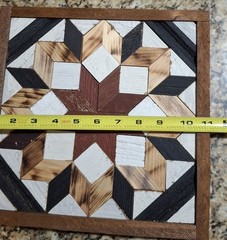 Handmade Amish Barn Quilt 11×11 Reclaimed Wood Wall Art – Choice of 2 Designs