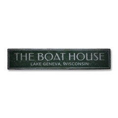 Boat, Boat House, Lake House, Lake – Rustic Distressed Wood Sign