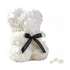 Artificial Flower Rose Teddy Bear Gift for Mom Birthday Anniversary Valentine’s