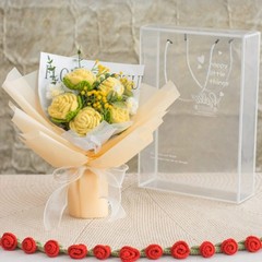 Handmade Bouquet Knitted Fabric Decorative Flower Collection