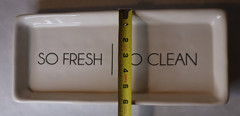 Pottery barn rectangular ceramic tray So Fresh So Clean 14 in x 6 in Home decor