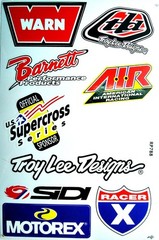 Dirt Bike Motorcycles Supercross Motocross ATV Lot 6 vinyl decals stickers D6015