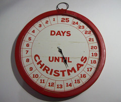 Vintage Distressed Christmas Countdown Metal Wood Sign Days Until Christmas