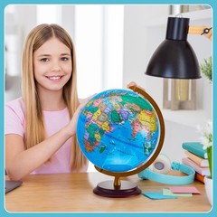 13» Illuminated World Globe for Adults 720°/360° Rotation Rewritable Kids Li…