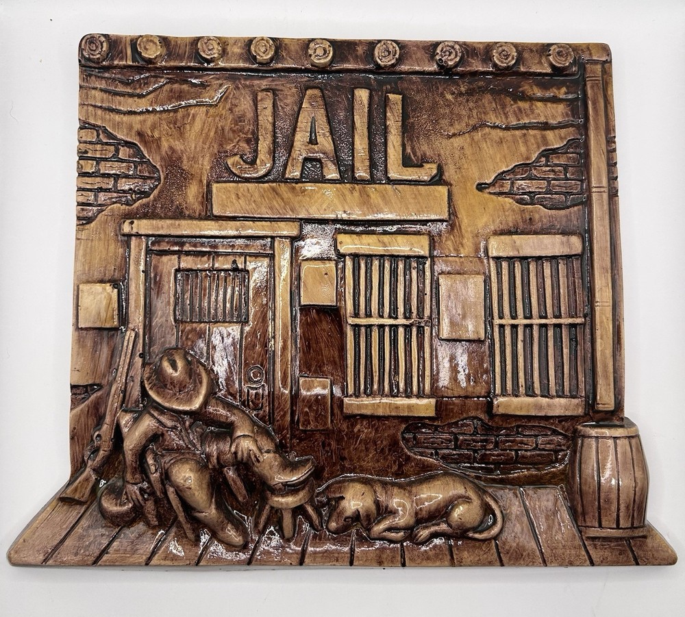 Western Decor, Old Style Jail, Hanging Wall Plaque