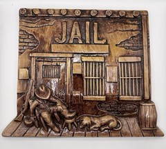 Western Decor, Old Style Jail, Hanging Wall Plaque